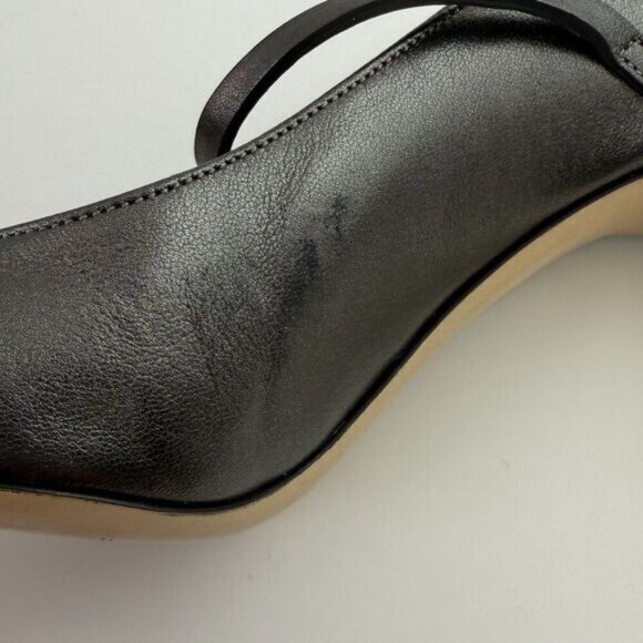 Eleventy Cross Strap Buckle Pointed Toe Stiletto Heels Grey EU 39/ US 9 - Picture 5 of 7